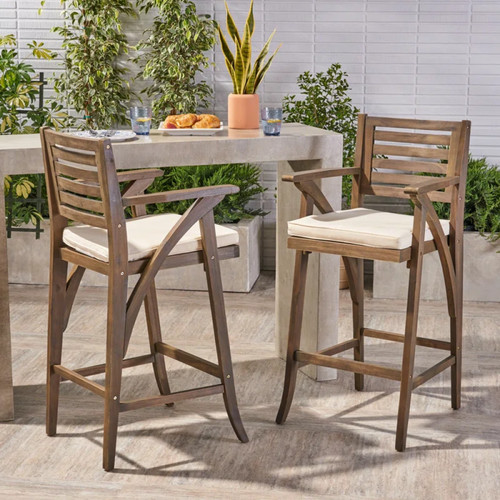 Hermosa 2pc barstool grey - barstool,