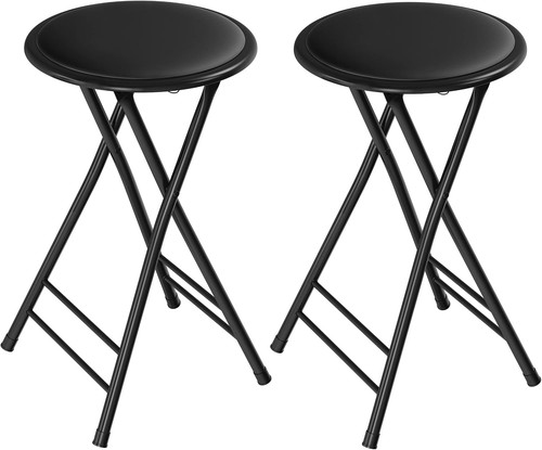 Folding stool with - with, padded